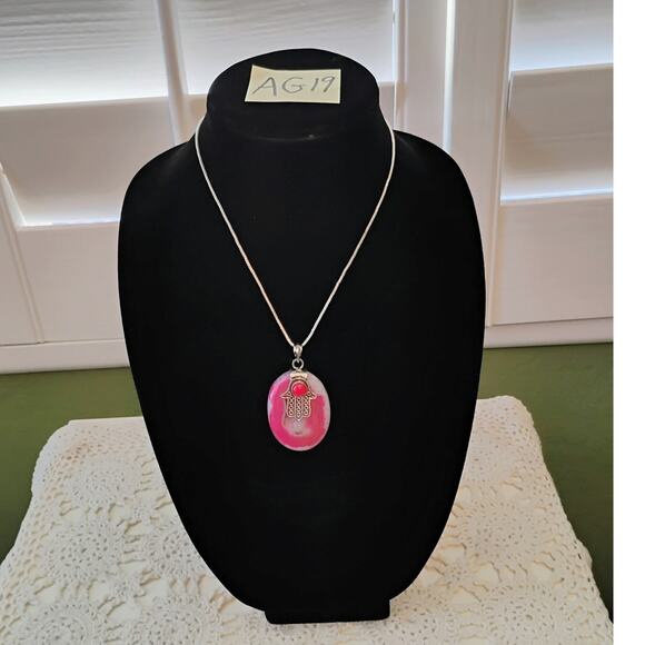 Hasma Hand Eye Pendant 925 Necklace - Picture 4 of 5